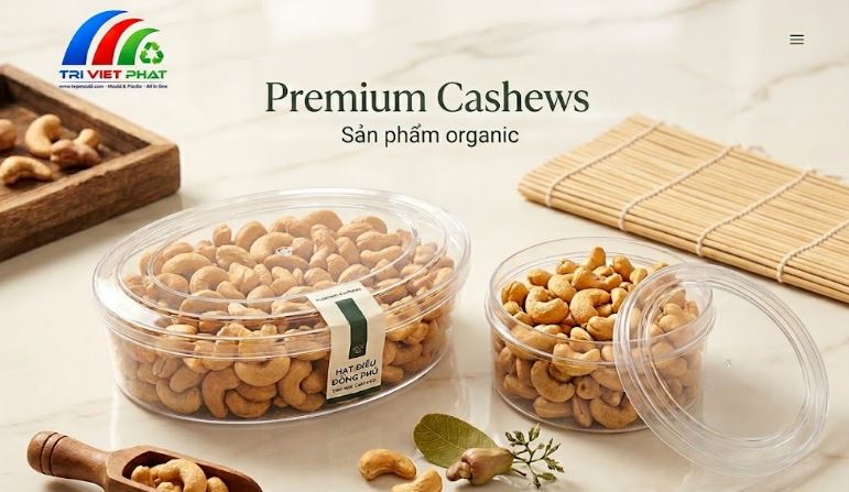 Nhà sản xuất hộp nhựa đựng hạt điều Bình Dương